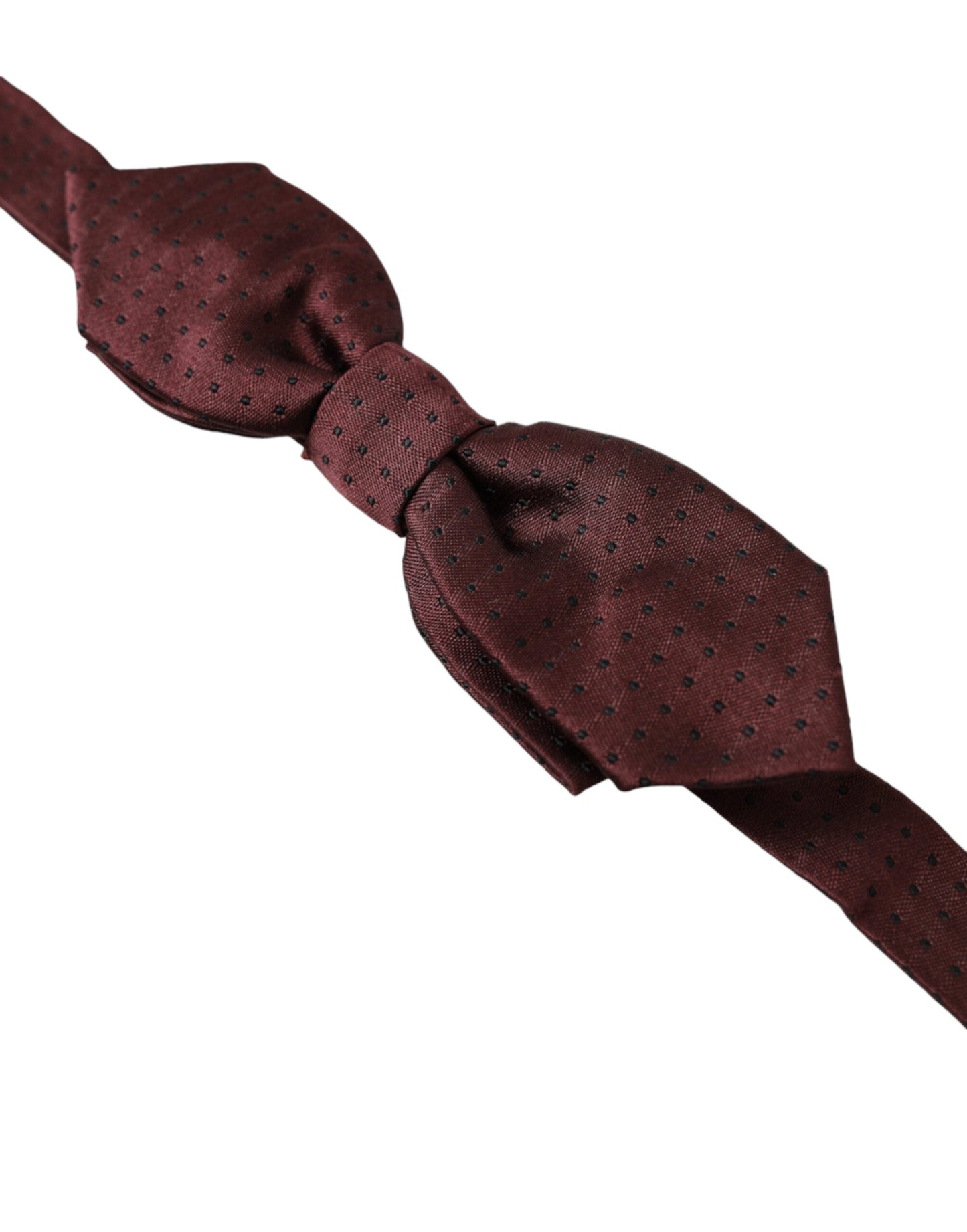 Dolce & Gabbana Red Bordeaux Silk Slim Adjustable Neck Papillon Bow Men's Tie