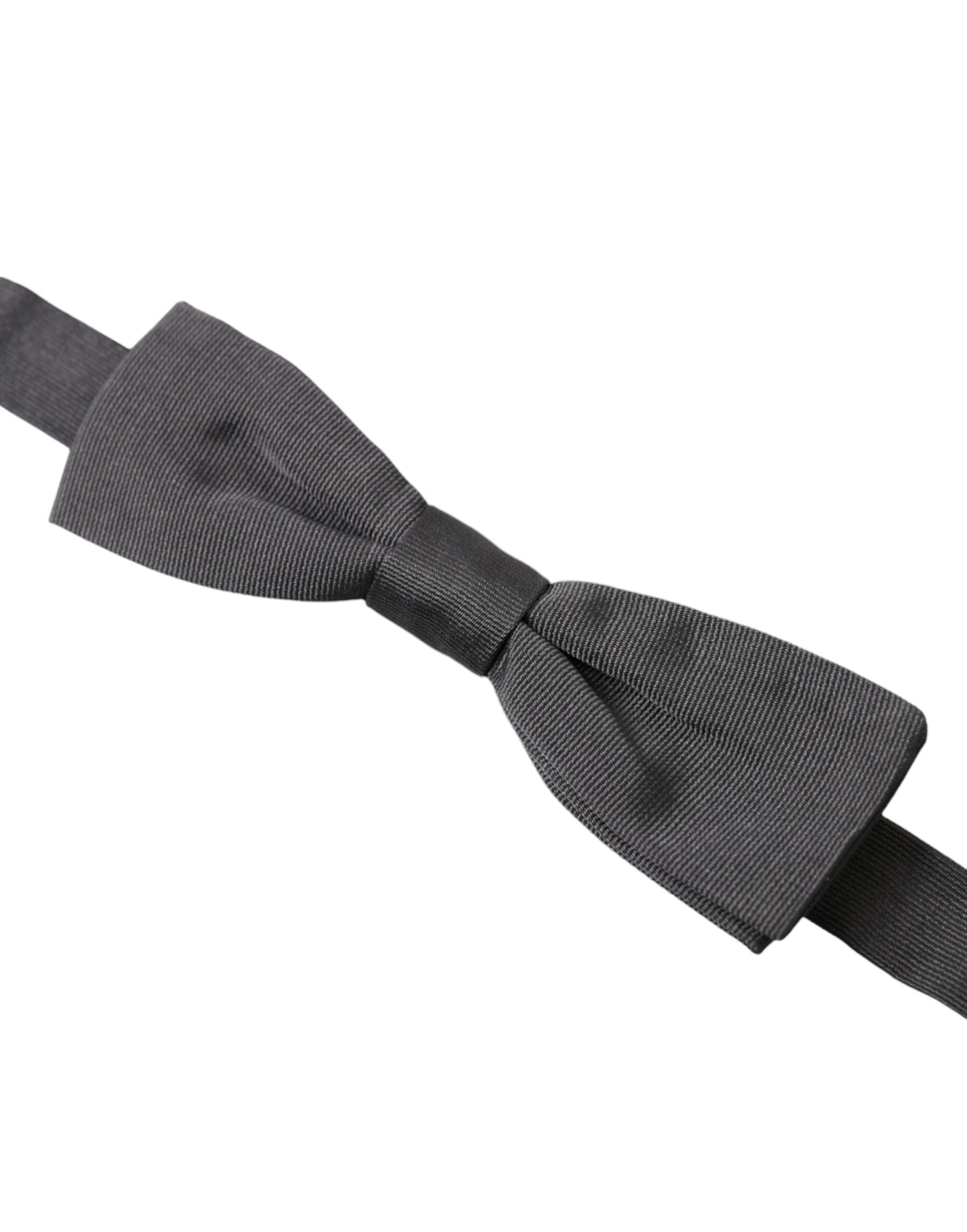 Dolce & Gabbana Dark Gray Silk Adjustable Neck Men Papillon Bow Men's Tie