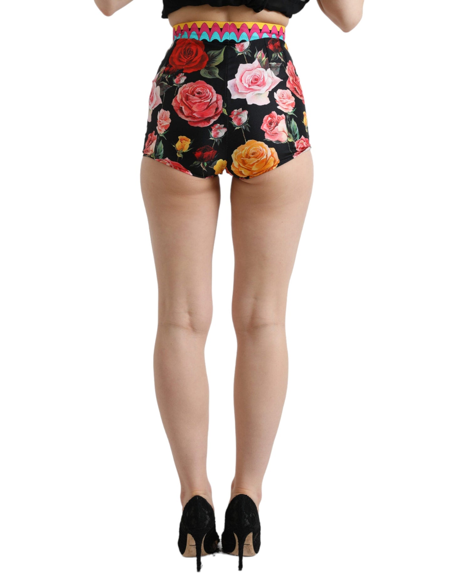 Dolce & Gabbana Multicolor Floral Polka Dot Hot Pants Women's Shorts
