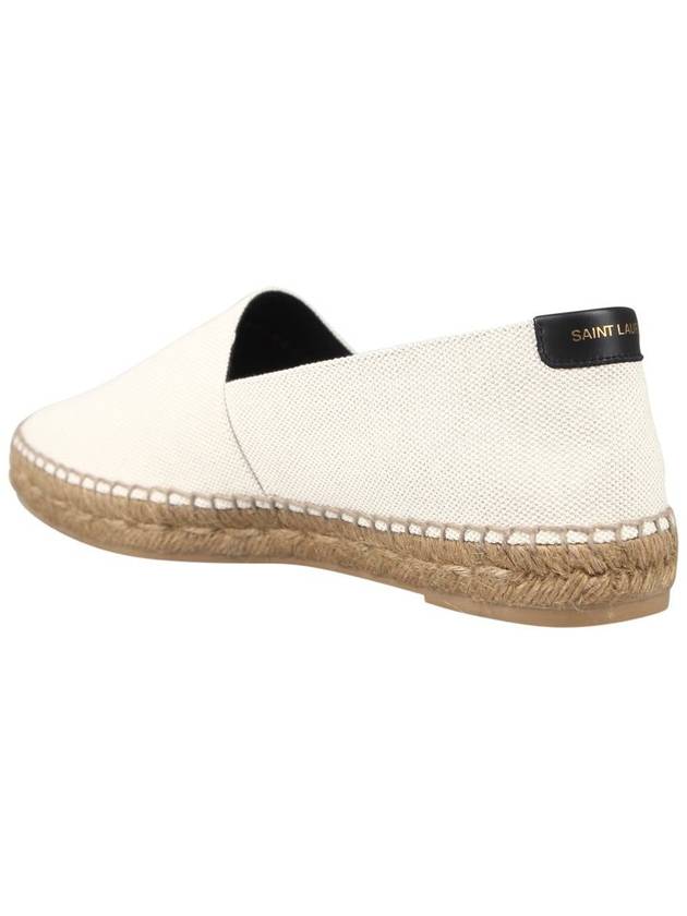 Saint Laurent Logo Monogram Espadrilles Beige