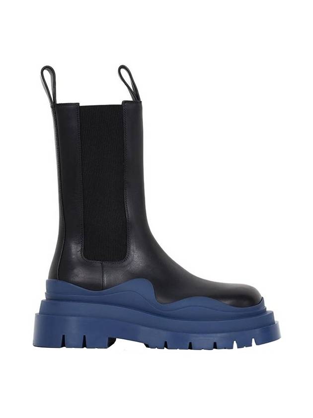 Bottega Veneta Tire Chelsea Boots Black Blue