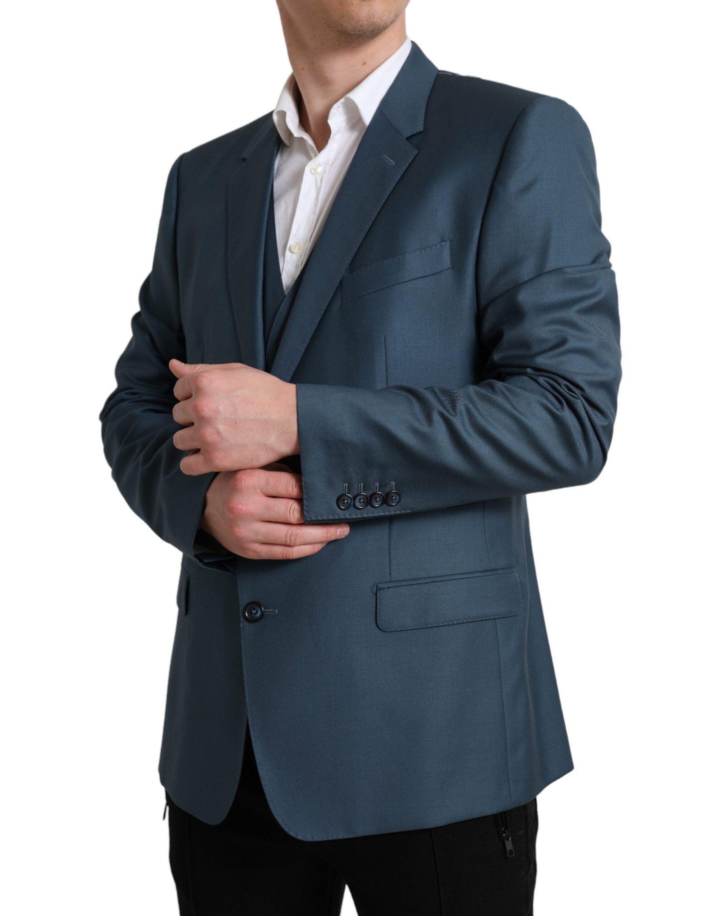 Dolce & Gabbana Green Single Breasted 2 Piece MARTINI Men's Suit