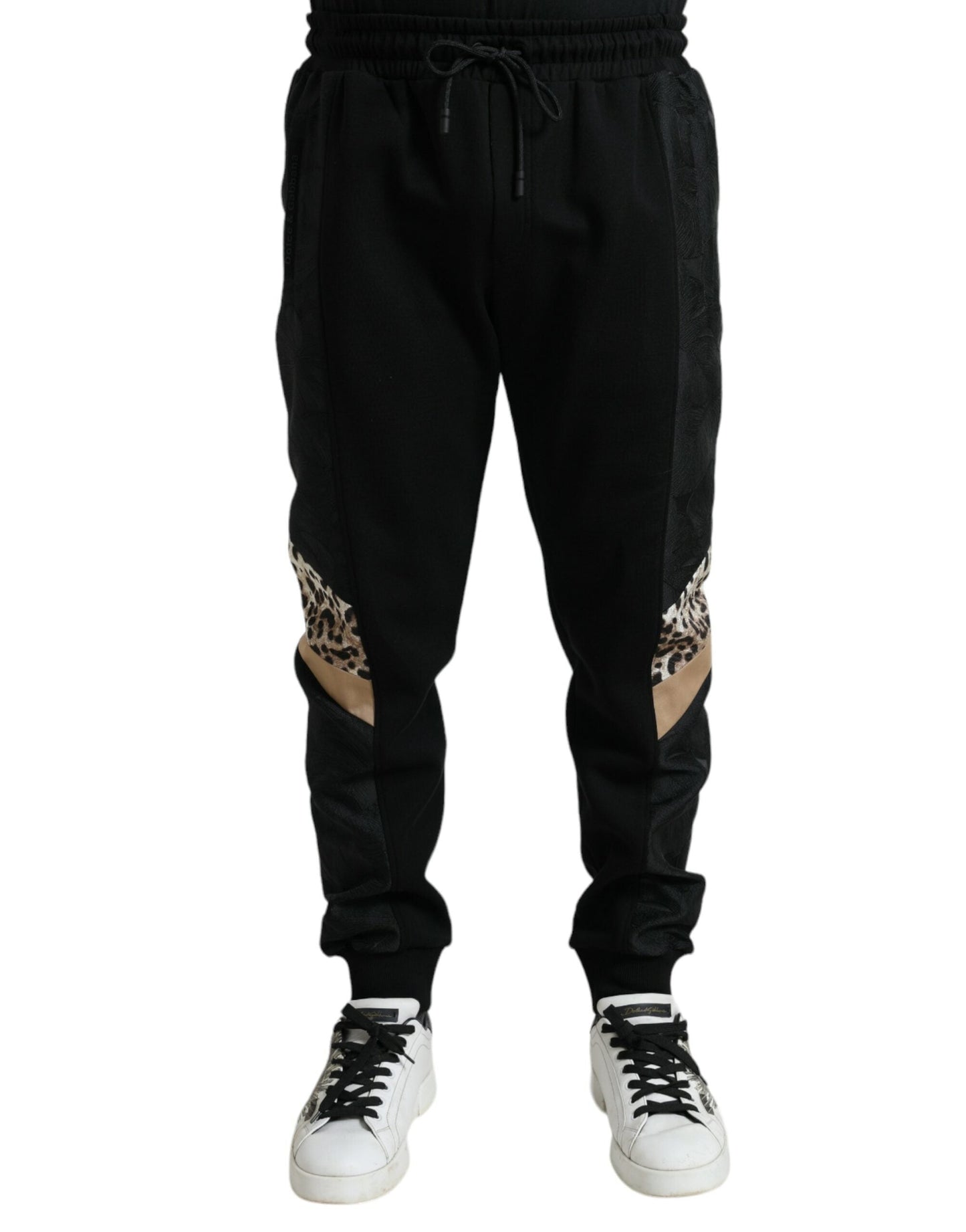 Dolce & Gabbana Black Cotton Slim Stretch Jogger Men's Pants
