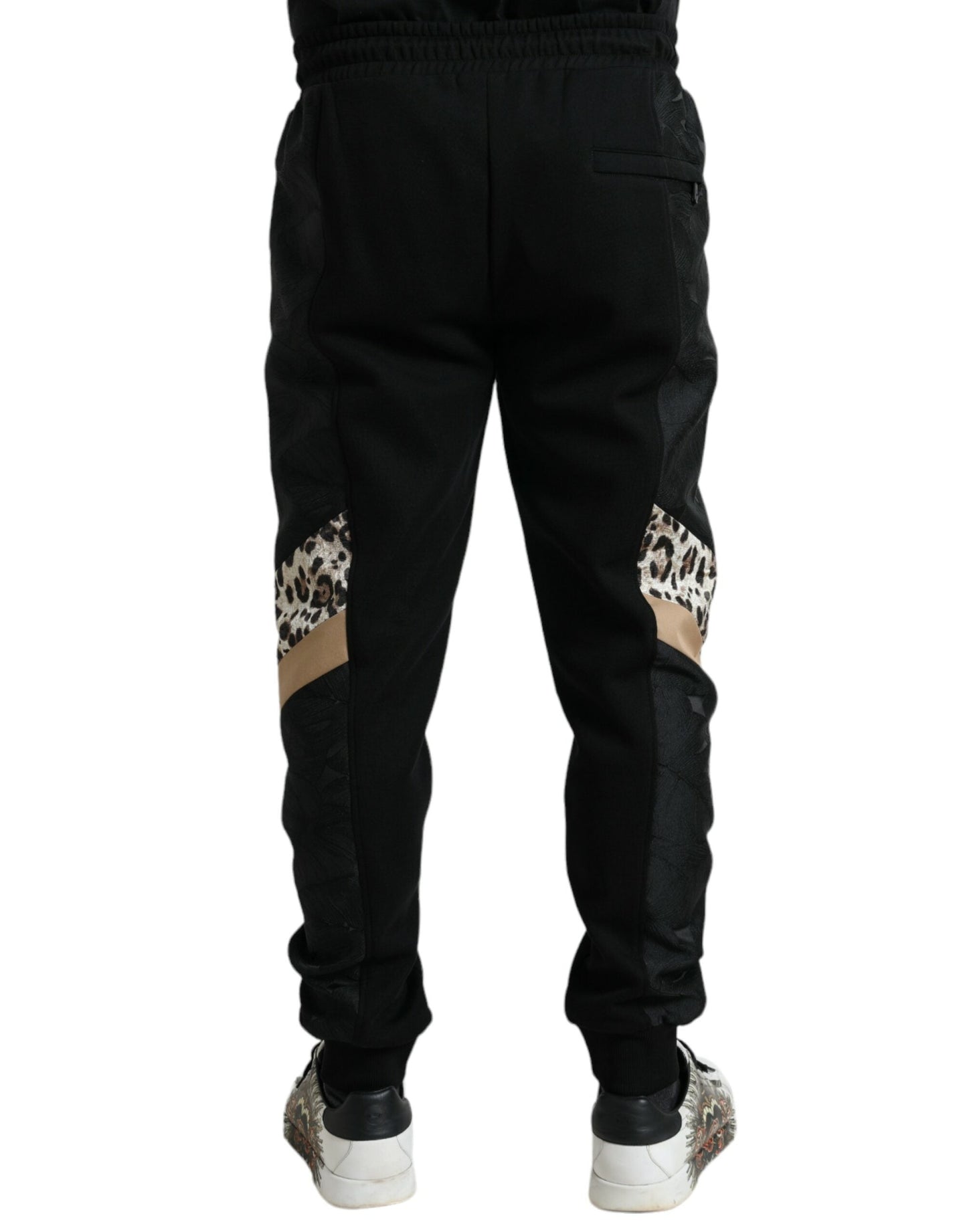 Dolce & Gabbana Black Cotton Slim Stretch Jogger Men's Pants