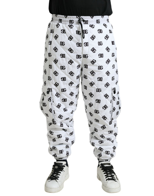 Dolce & Gabbana White Logo DG Print Men Jogger SweatMen's Men's Pants