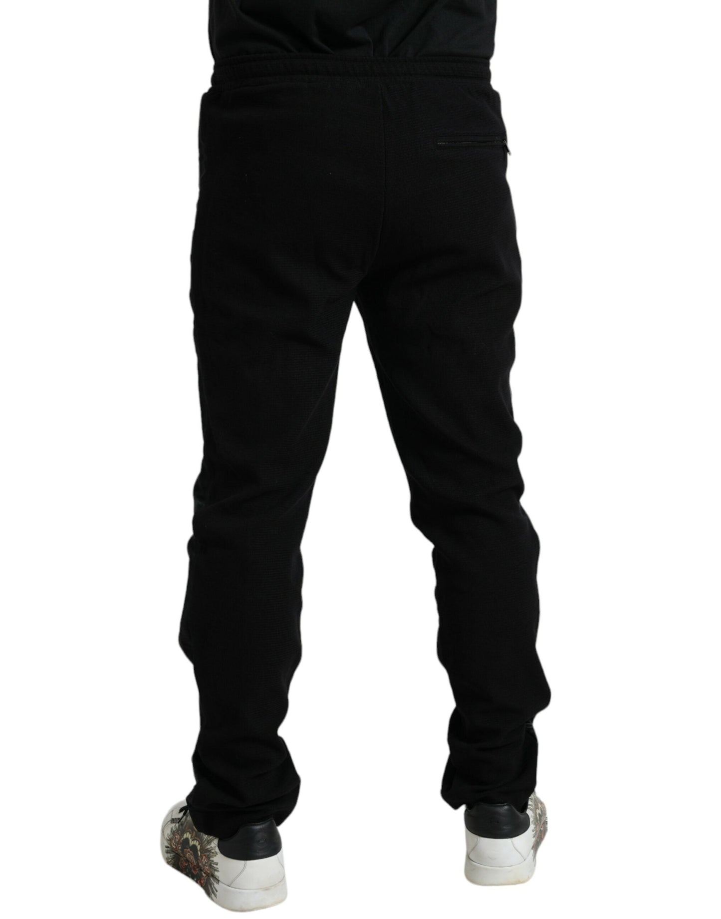 Dolce & Gabbana Black Cotton Blend Jogger SweatMen's Men's Pants