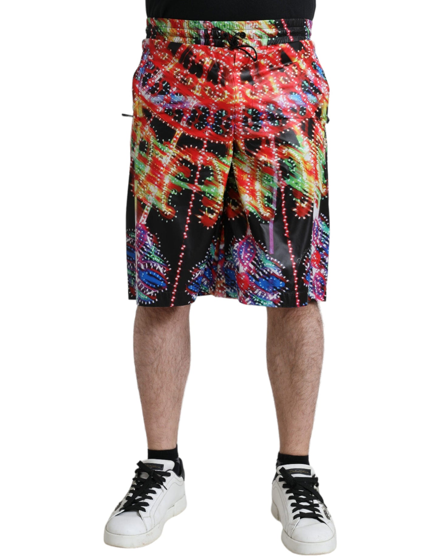 Dolce & Gabbana Multicolor Luminarie Print Men Bermuda Men's Shorts