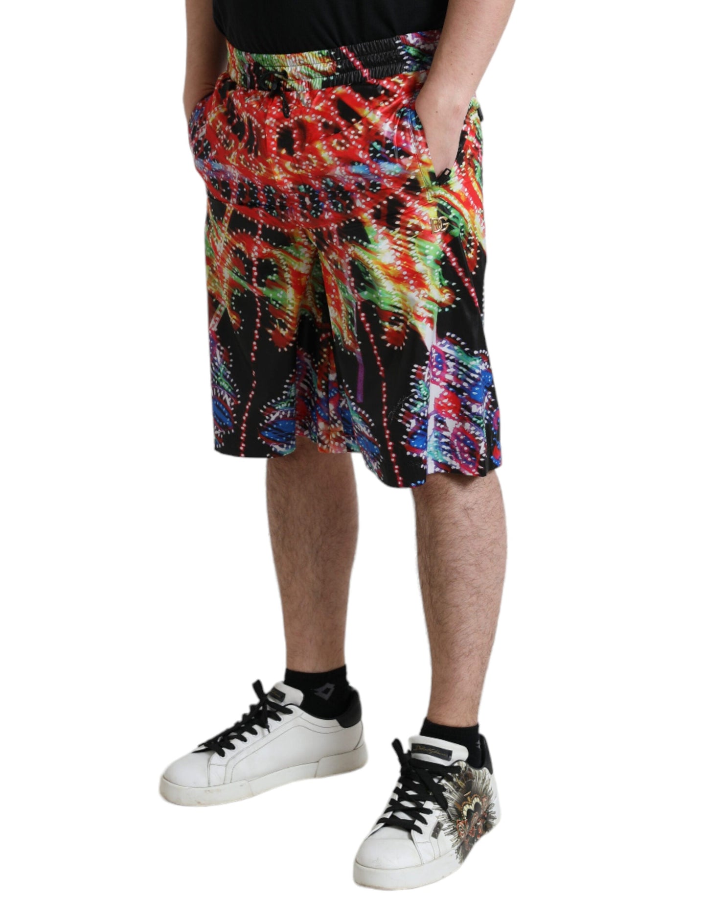 Dolce & Gabbana Multicolor Luminarie Print Men Bermuda Men's Shorts
