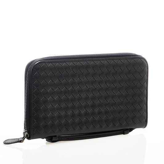 Bottega Veneta  INTERNET ORGANIZER Long Wallet Travel Case 169730 Black Leather Ladies