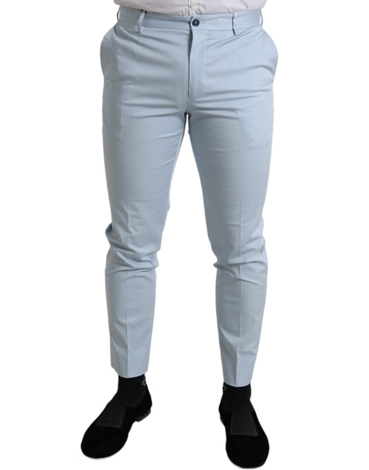 Dolce & Gabbana Sky Blue Cotton Stretch Skinny Men's Pants