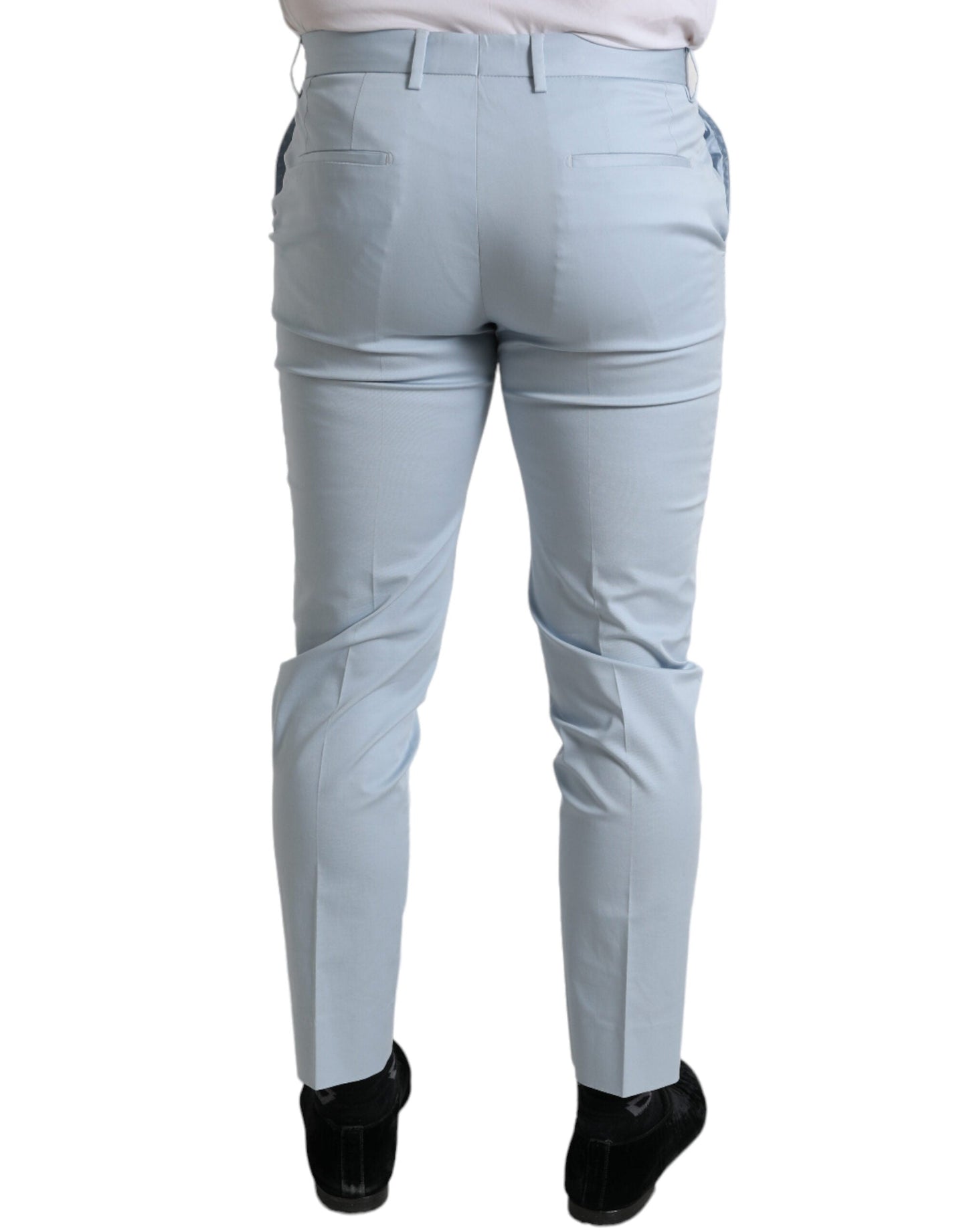 Dolce & Gabbana Sky Blue Cotton Stretch Skinny Men's Pants