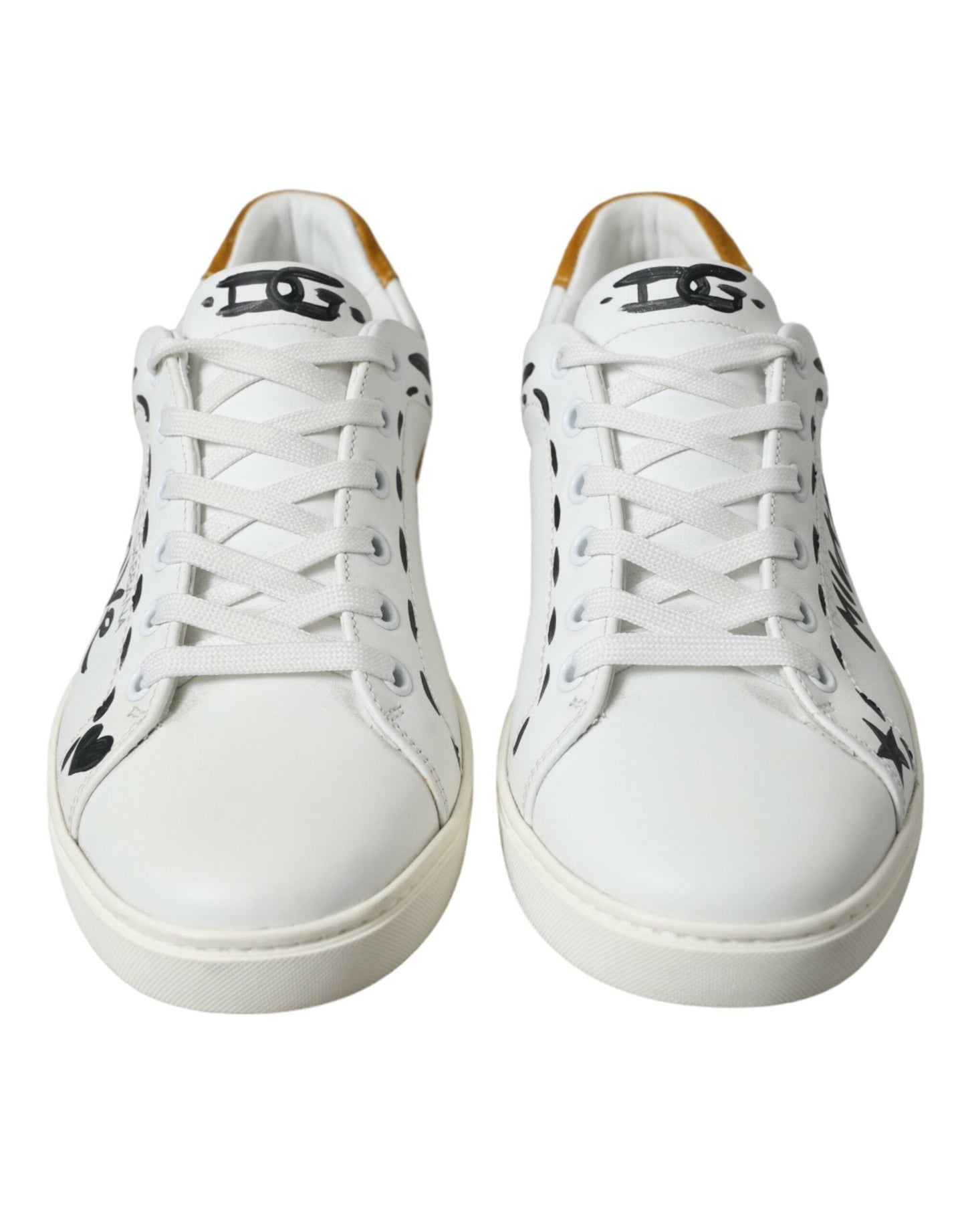 Dolce & Gabbana White Leather LOVE Milano Men Sneakers Men's Shoes