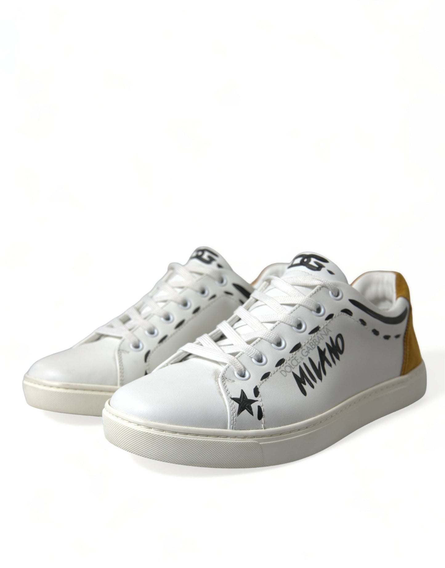 Dolce & Gabbana White Leather LOVE Milano Men Sneakers Men's Shoes