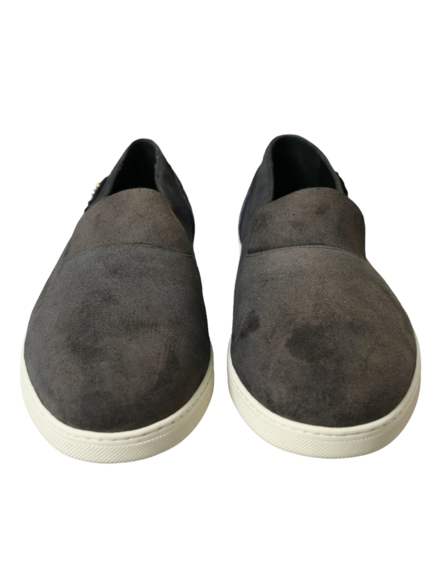 Dolce & Gabbana Blue Suede Caiman Men Loafers Slippers Men's Shoes