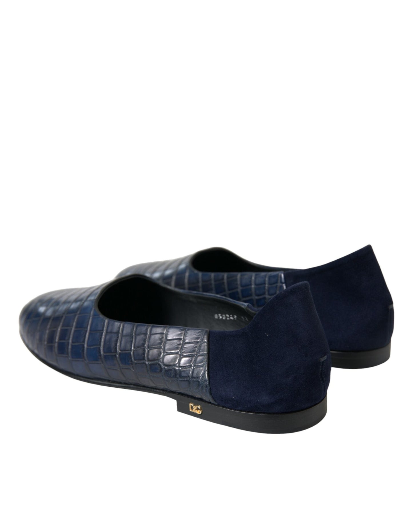 Dolce & Gabbana Blue Crocodile Leather Loafers Slip On Men's Shoes
