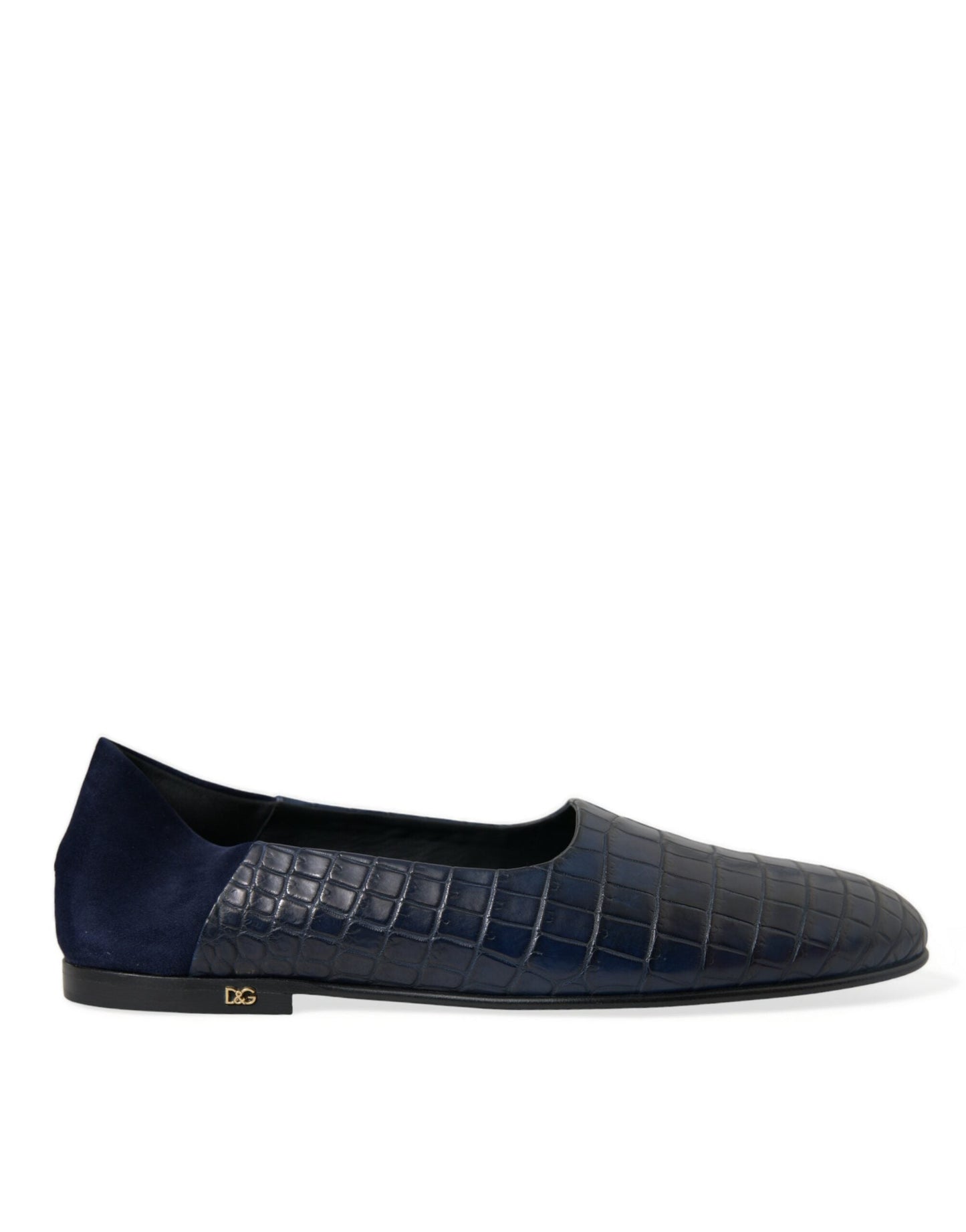 Dolce & Gabbana Blue Crocodile Leather Loafers Slip On Men's Shoes
