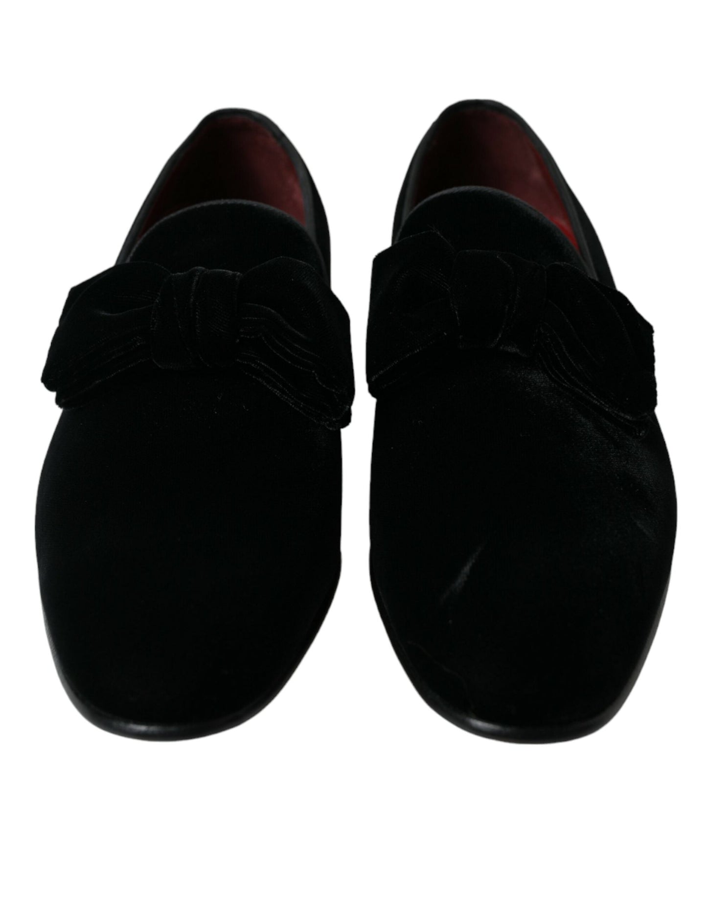 Dolce & Gabbana Black Velvet Loafers Formal Dress Men's Shoes