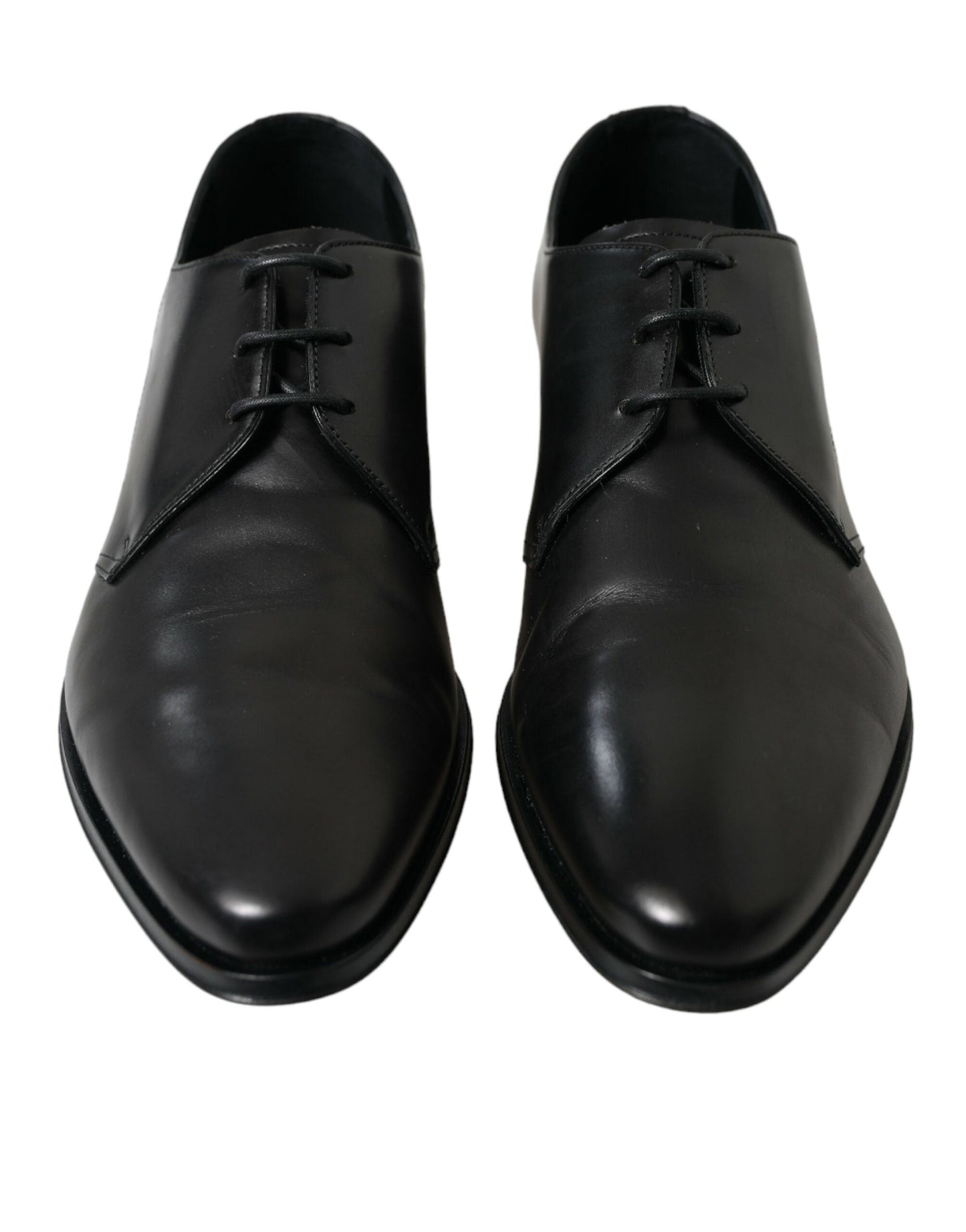 Dolce & Gabbana Black Leather Lace Up Formal Derby Dress Men's Shoes