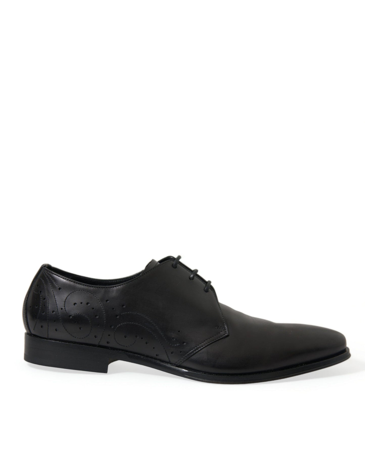 Dolce & Gabbana Black Leather Lace Up Formal Derby Dress Men's Shoes