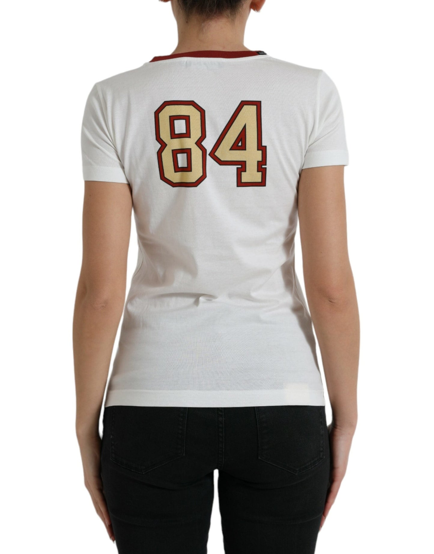 Dolce & Gabbana White Bring Me To The Moon T-shirt Women's Top