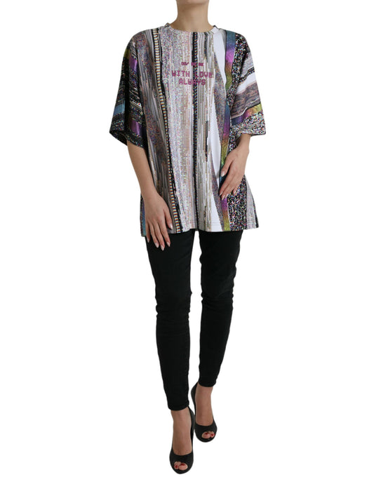 Dolce & Gabbana Multicolor With Love Always Print Women's T-shirt