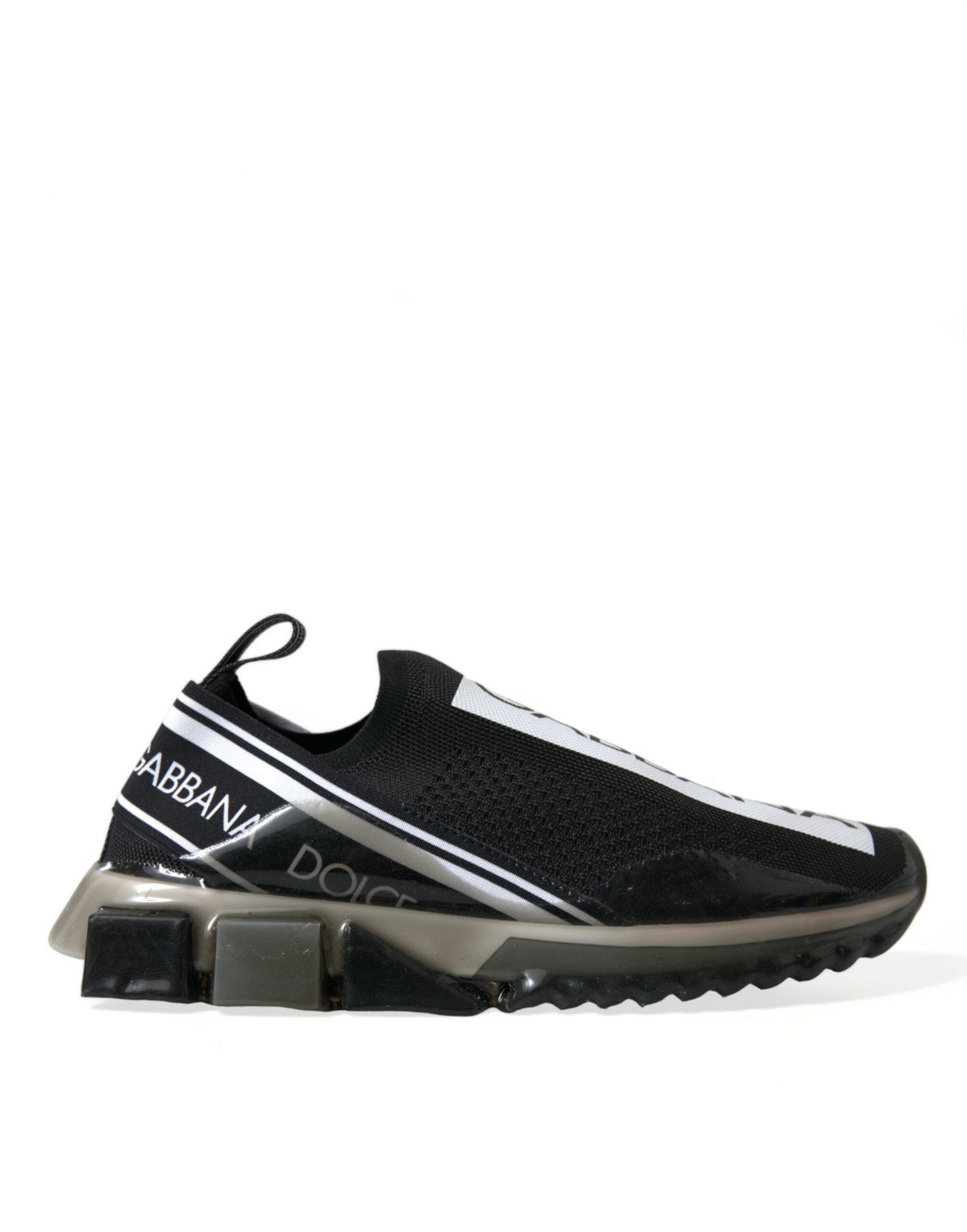 Dolce & Gabbana Black White Slip On Sneakers Sorrento Men's Shoes