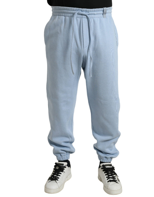 Dolce & Gabbana Light Blue Cotton SweatMen's Men Jogger Men's Pants