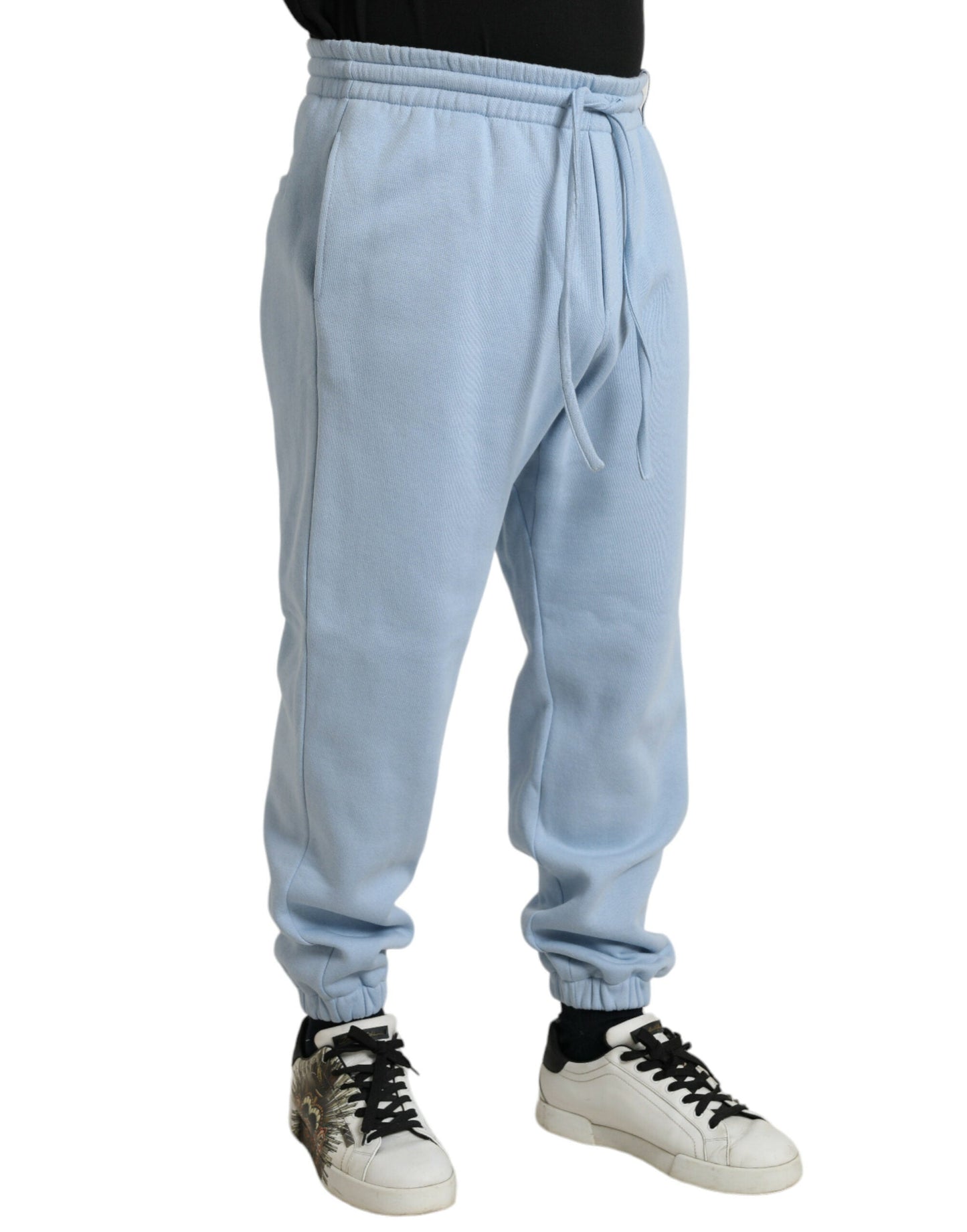 Dolce & Gabbana Light Blue Cotton SweatMen's Men Jogger Men's Pants