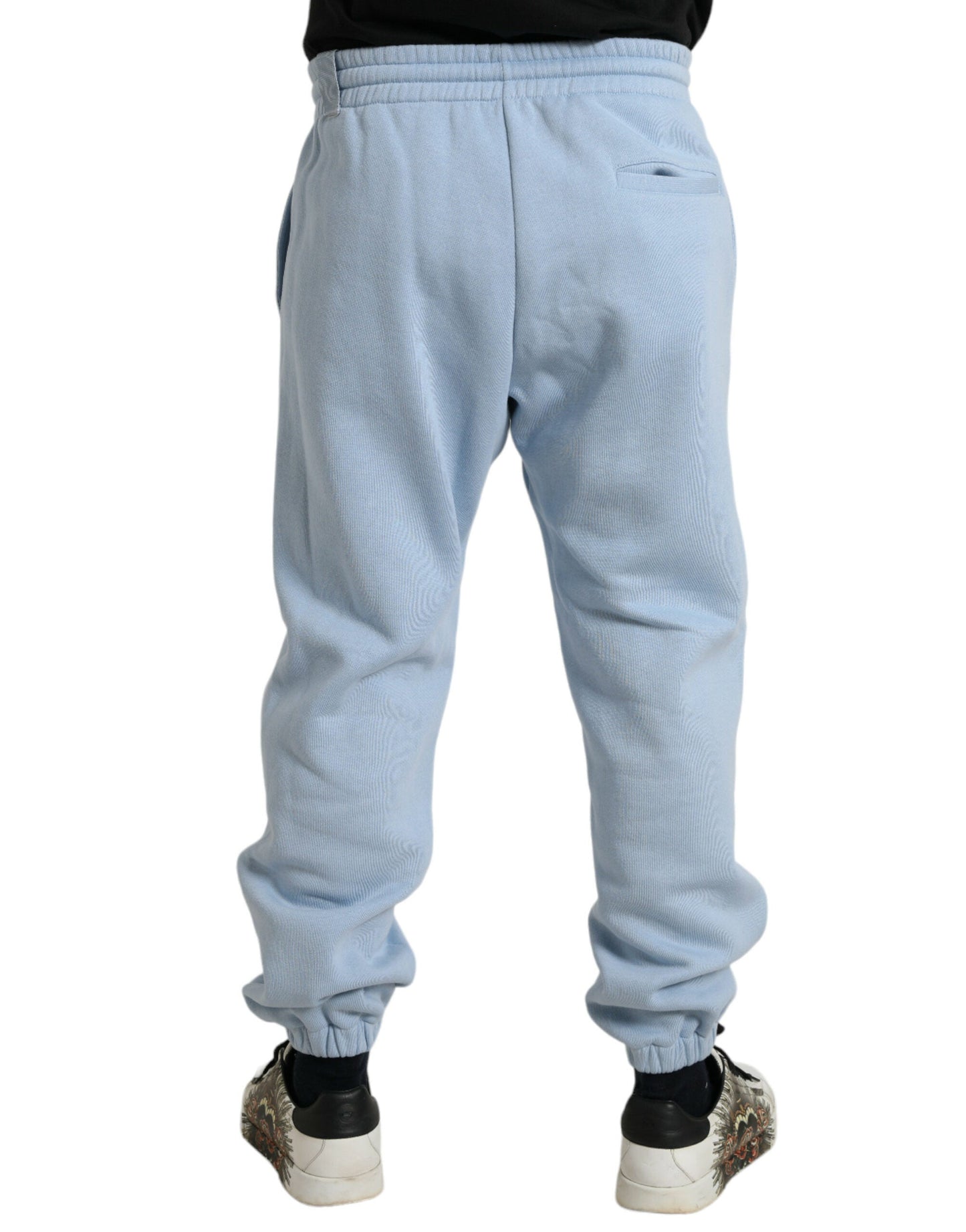 Dolce & Gabbana Light Blue Cotton SweatMen's Men Jogger Men's Pants