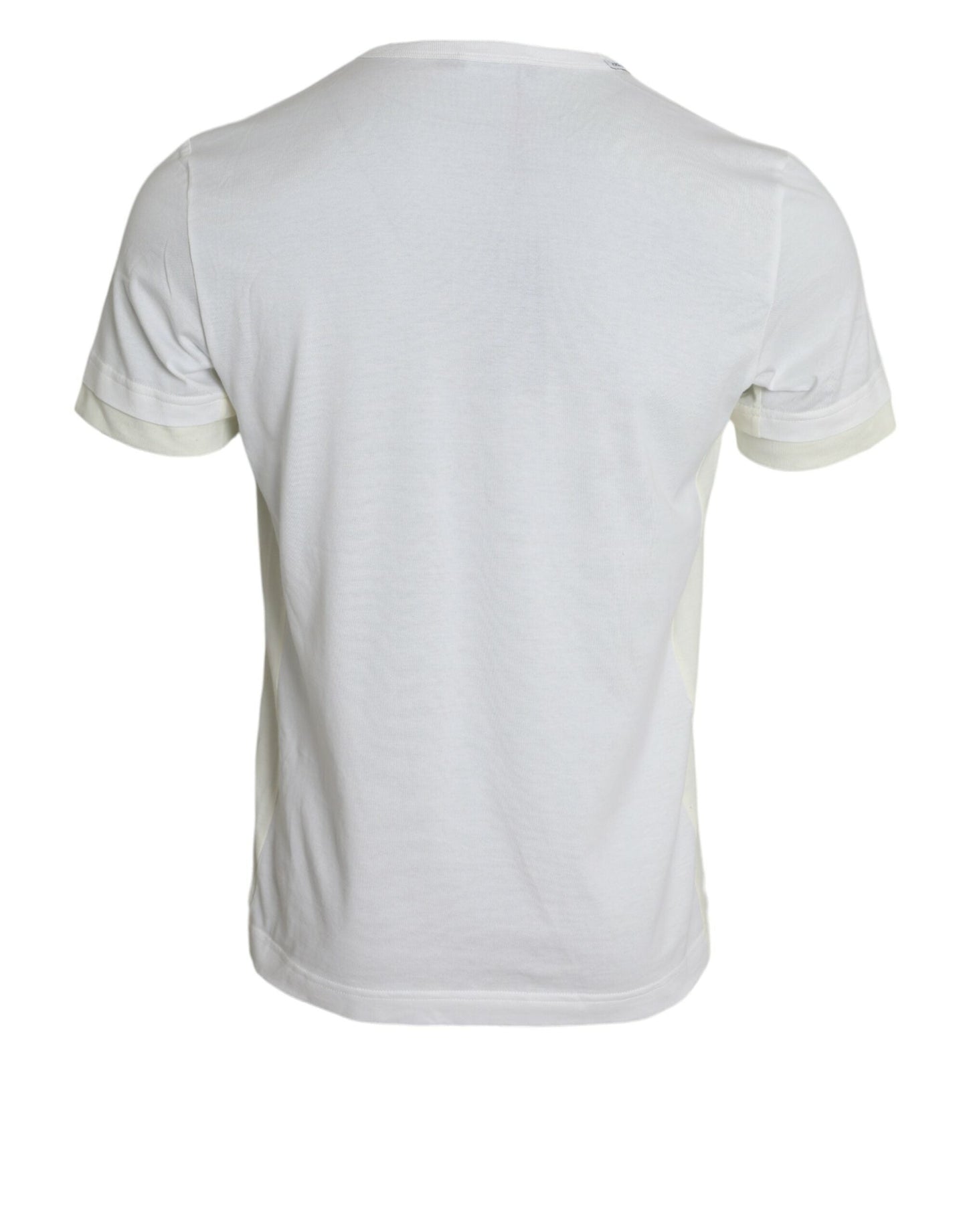 Dolce & Gabbana White Cotton Pocket Short Sleeves Men's T-shirt