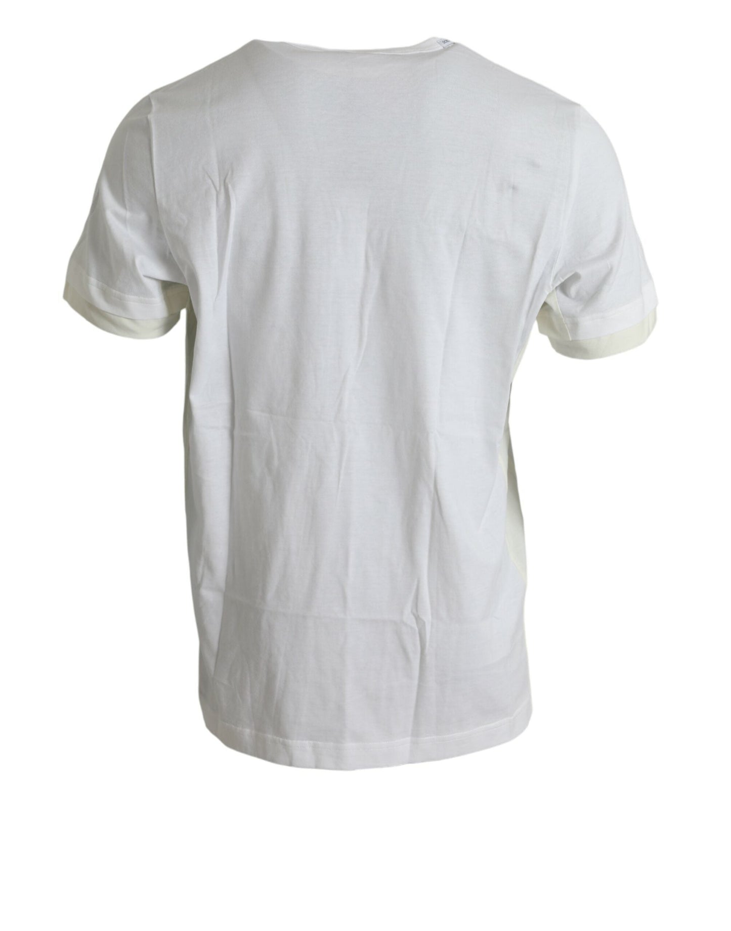 Dolce & Gabbana White Cotton Pocket Short Sleeves Men's T-shirt