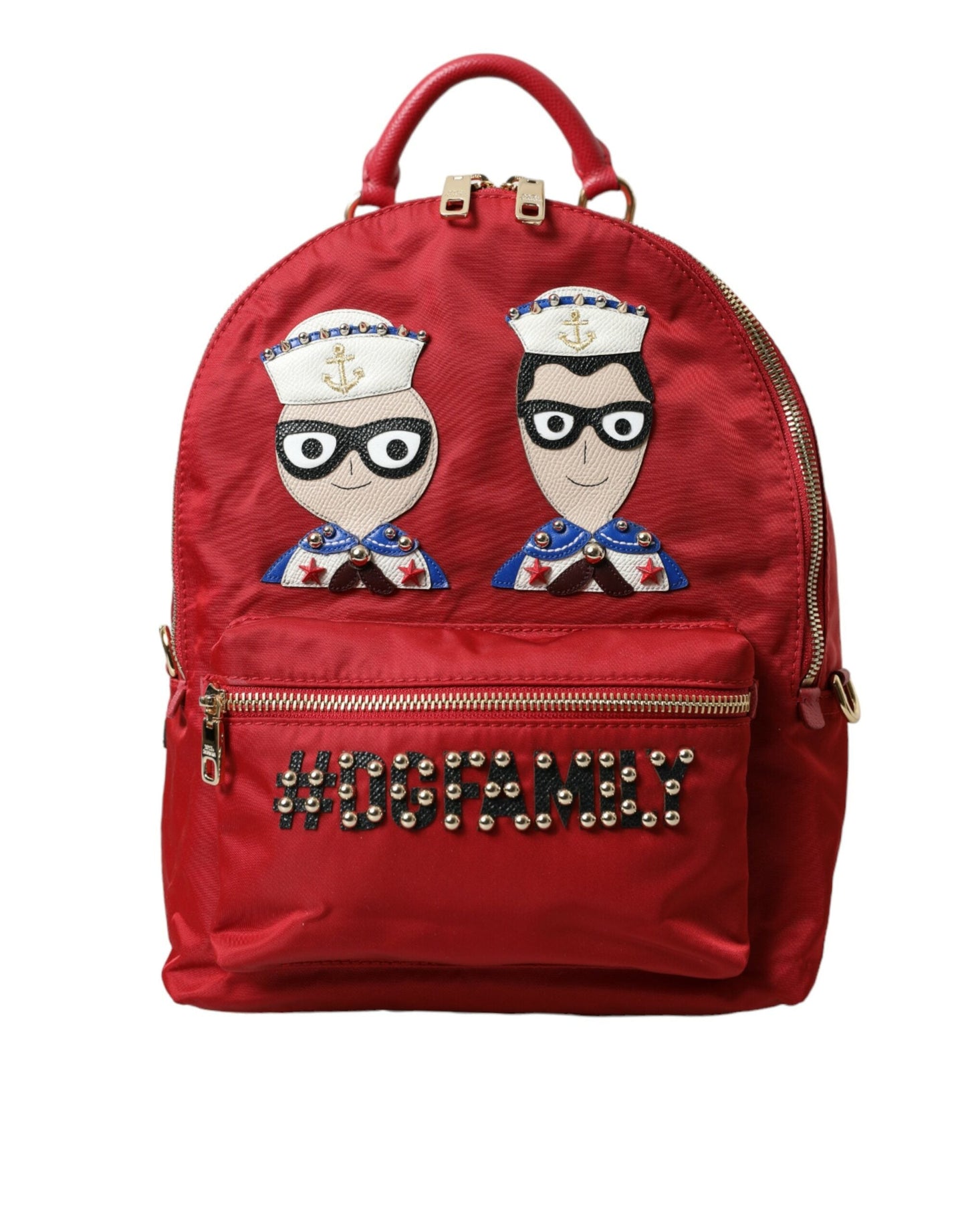 Dolce & Gabbana Red #DGFAMILY Embellished Backpack VULCANO Women's Bag