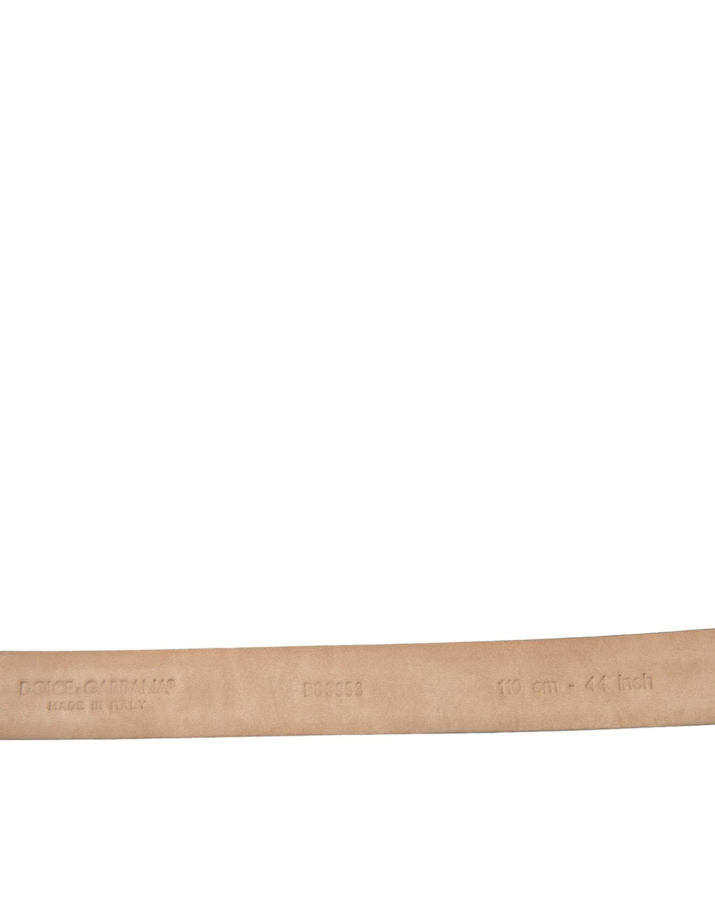 Dolce & Gabbana Dark Brown Leather Silver Metal Buckle Men's Belt