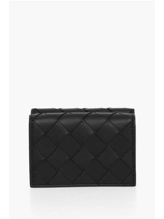 Bottega Veneta TINy Tri-Fold Half Wallet Black