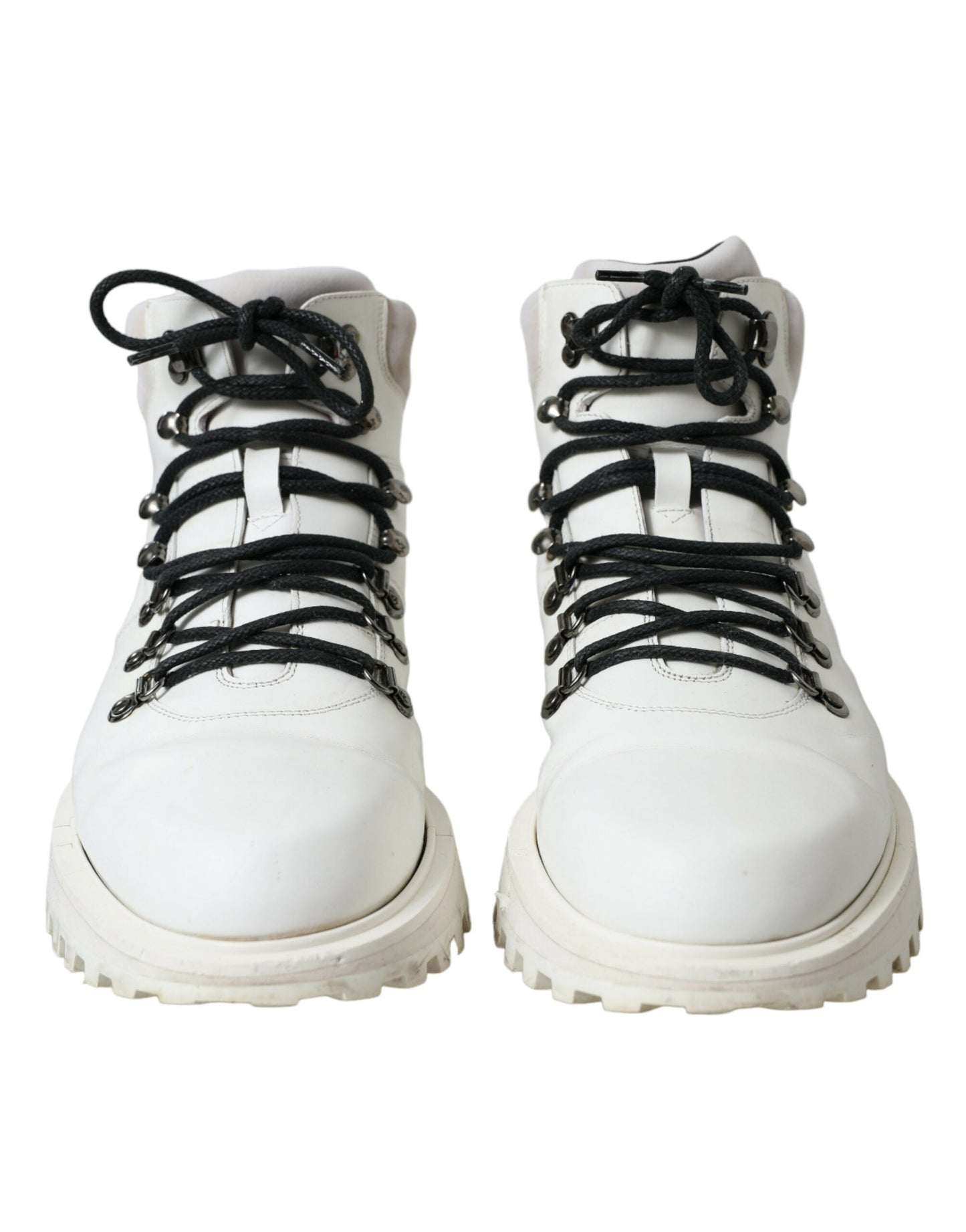 Dolce & Gabbana White Vulcano Trekking Ankle Boots Men's Shoes ()