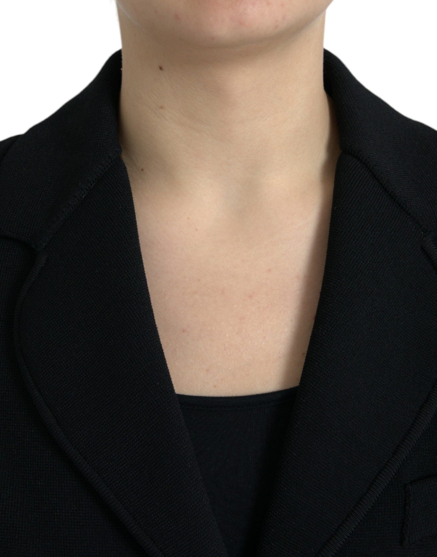 Dolce & Gabbana Black Viscose Single Breasted Blazer Women's Jacket