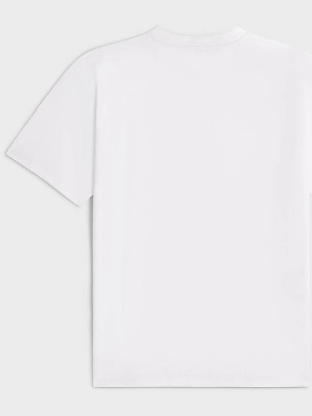 CELINE Logo Print Cotton Short Sleeve T-shirt White