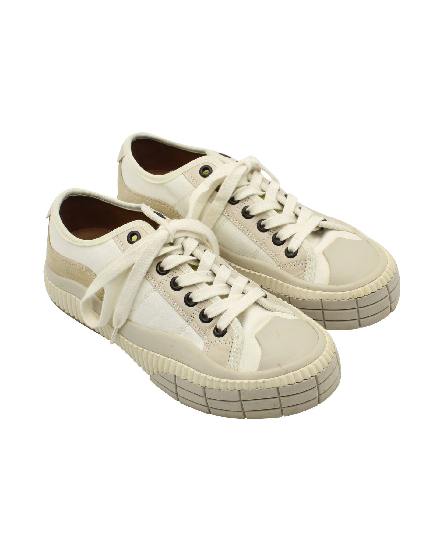 Chloe Clint Low Top Sneaker in Cream Polyester