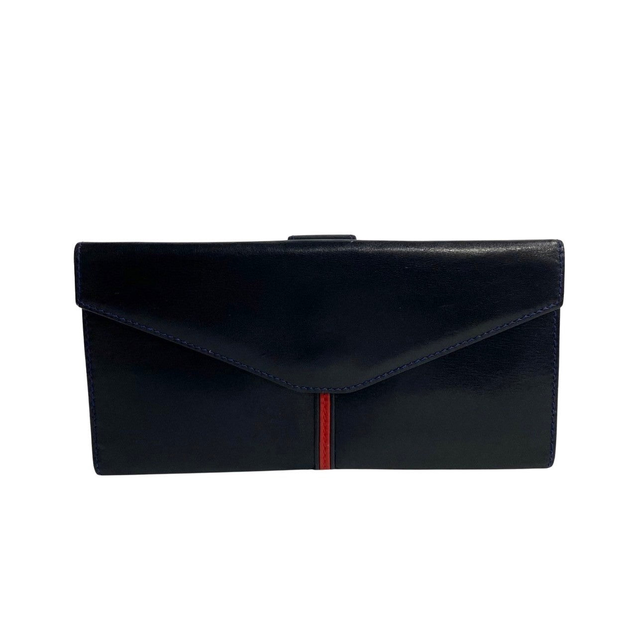 Gucci Leather GG Logo Bifold Wallet Navy
