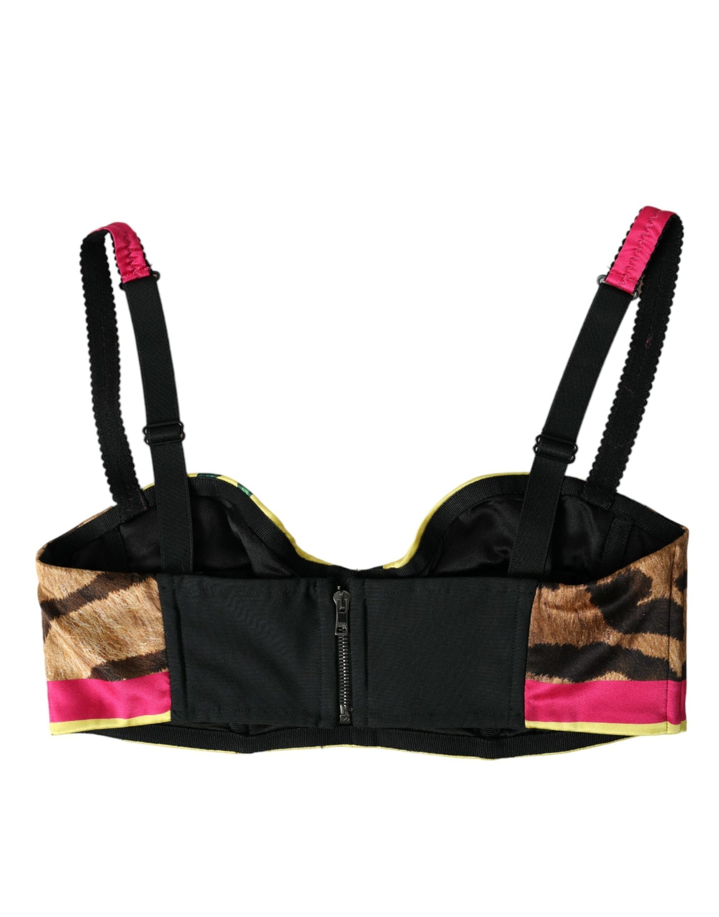 Dolce & Gabbana Multicolor Floral Sleeveless Bustier Crop Women's Top