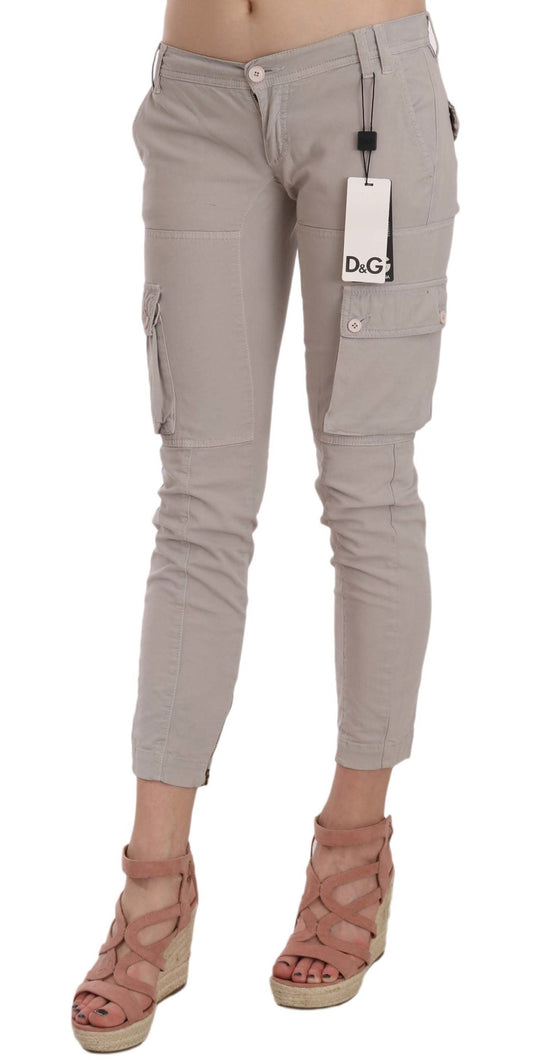 Dolce & Gabbana Casual Fitted Khaki Trousers Women's Pants