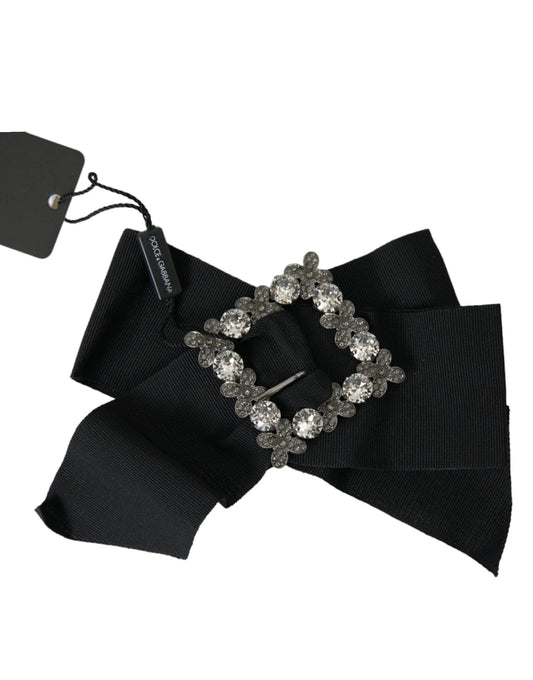 Dolce & Gabbana Black Swarovski Crystal Embellished Hair Women's Clip