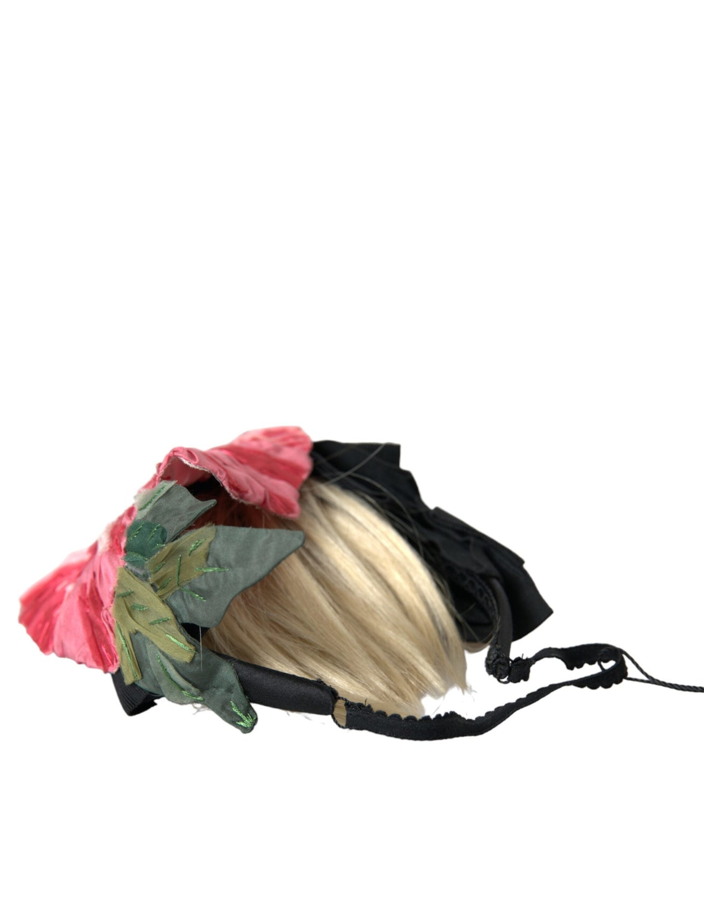 Dolce & Gabbana Black Viscose White Hair Parrucchiera Headband Women's Diadem