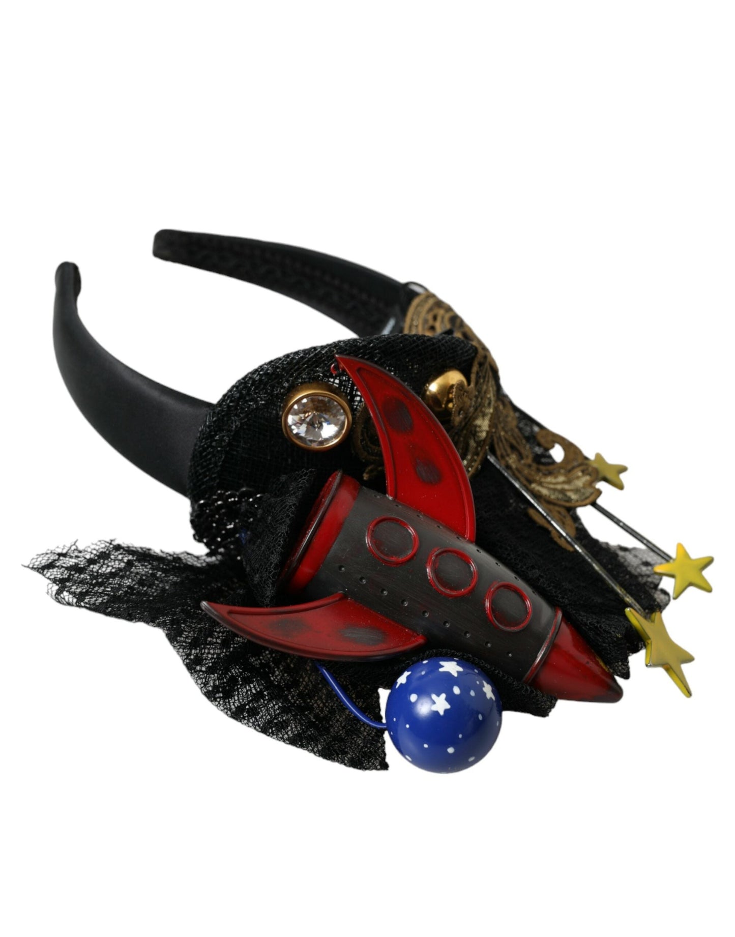 Dolce & Gabbana Multicolor Missile Rocket Crystal Stars Headband Women's Diadem