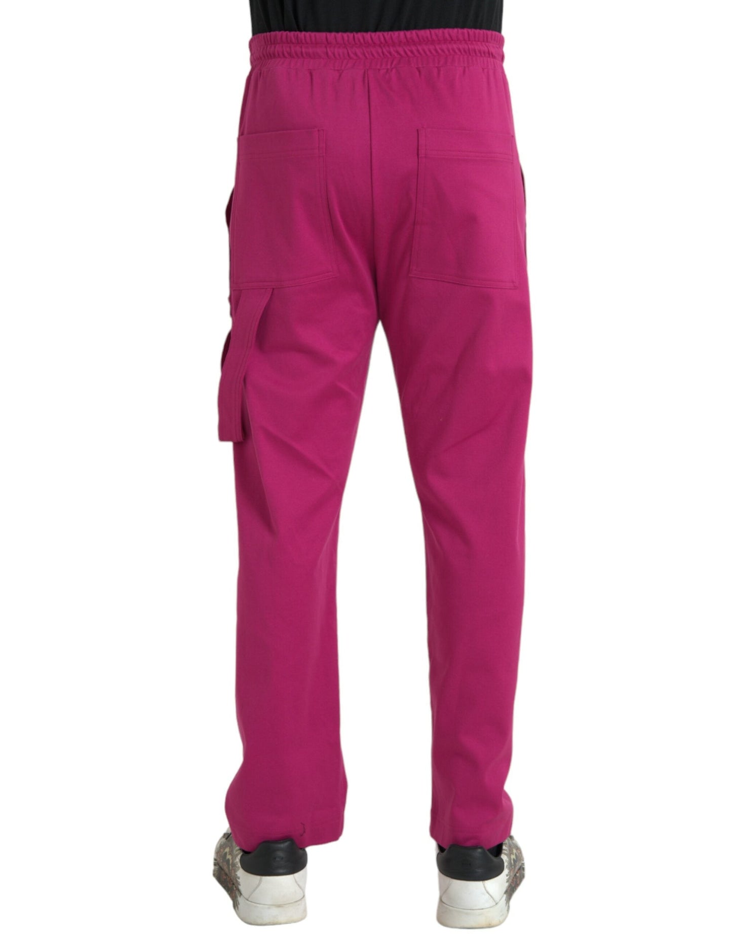 Dolce & Gabbana Pink Logo Cargo Cotton Jogger SweatMen's Men's Pants