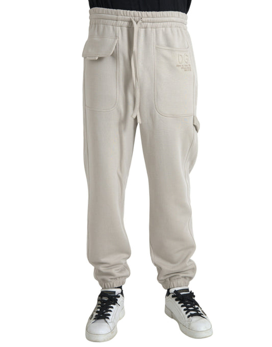 Dolce & Gabbana Off White Viscose Cargo Jogger SweatMen's Men's Pants