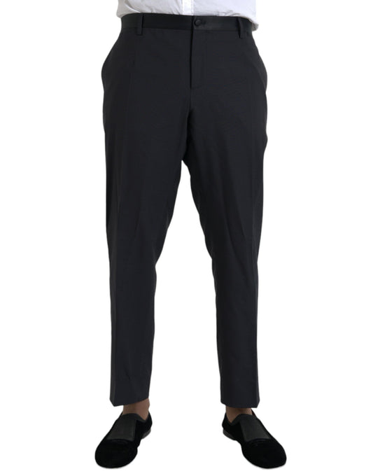 Dolce & Gabbana Blue Wool Men Skinny Dress Men's Pants