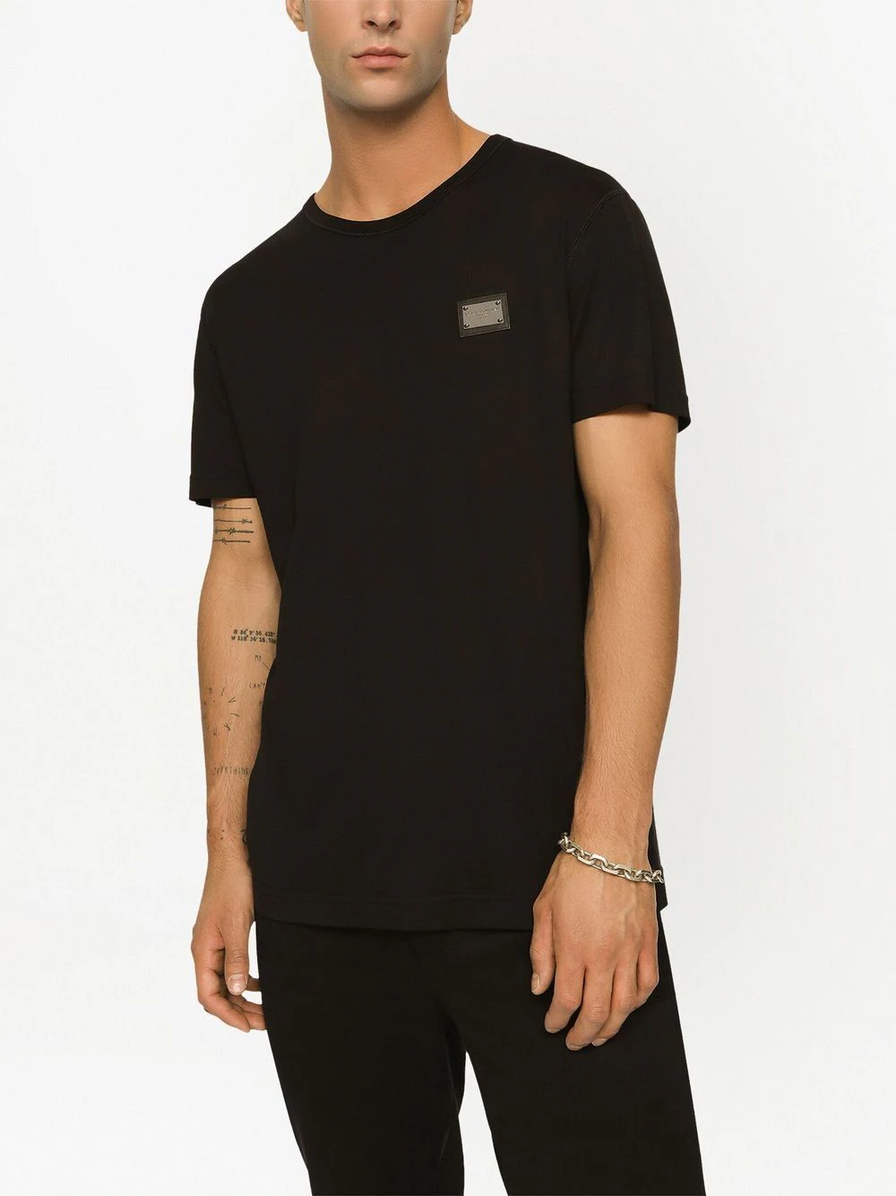 Dolce & Gabbana Men T-Shirt With Logo Plaque