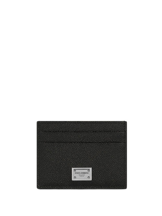 Dolce & Gabbana Men Card Holder With Logo Plaque