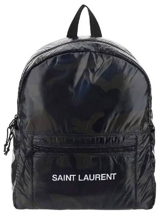 Saint Laurent Logo Nuxx Nylon Backpack Camo